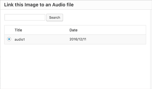 Sélectionnez votre fichier audio