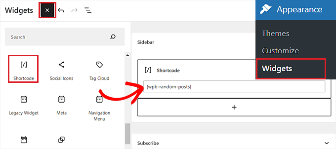 Add shortcode for displaying random posts in sidebar widget