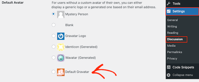 How to change the default Gravatar in WordPress