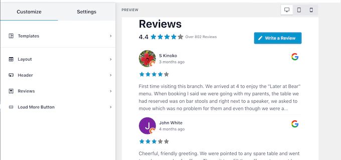 Google Review feed editor