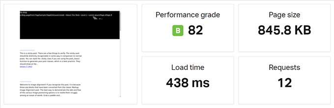 Liquid Web speed test