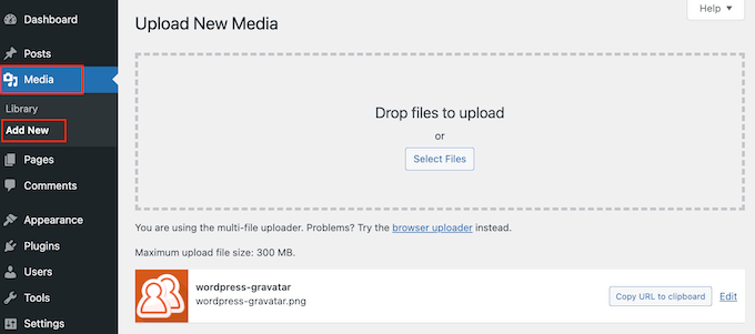 How to upload a custom default Gravatar in WordPress