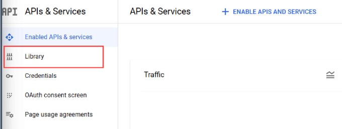 Library in Google Console 
