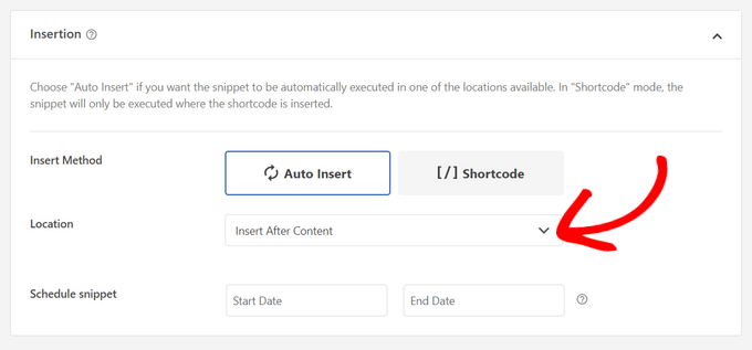 Select Auto-Insert After Content to add signature or ad after post content