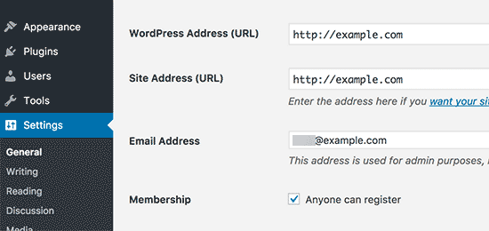 Modifica degli URL di WordPress e del sito