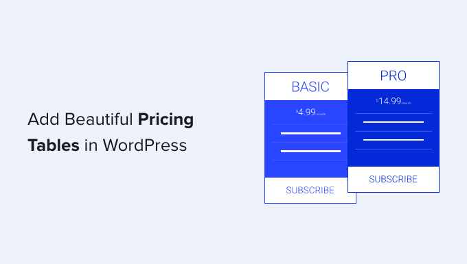 How to Add Beautiful Pricing Tables in WordPress (No Code)