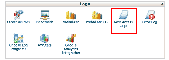 Raw access logs