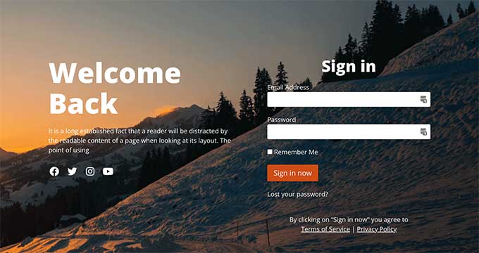 Custom Login Page for WordPress