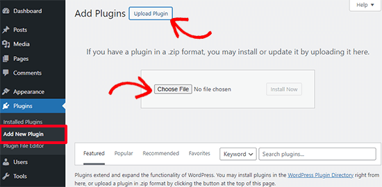 Upload plugin