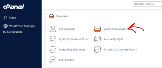 在 Bluehost 中打开 MySQL 数据库
