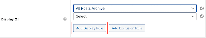 Adding display rules for custom sidebars in WordPress