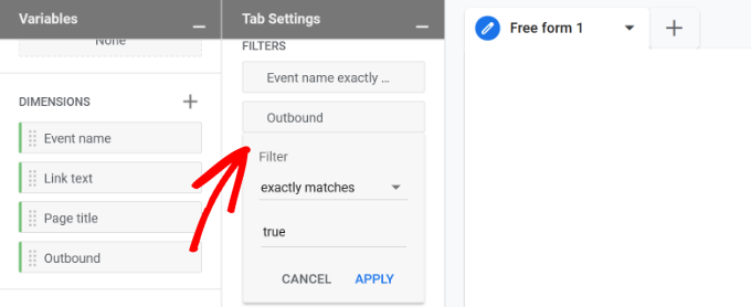 Add outbound to filters