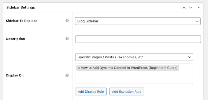 Creating a custom sidebar for WordPress categories