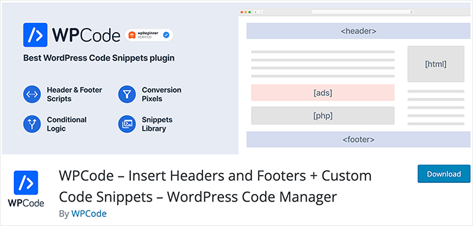 WPCode Code Snippets Plugin