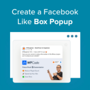 Create a Facebook like box popup in WordPress