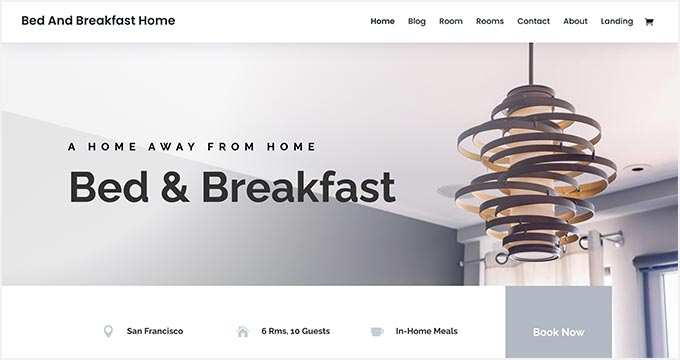 Divi bed and breakfast theme