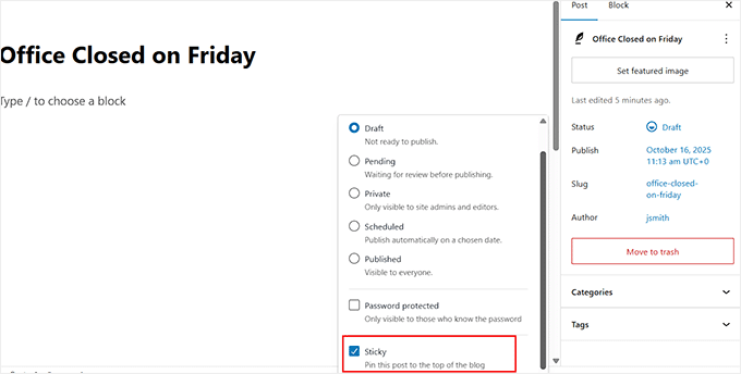 Machen Sie Ihre Intranet-Ankündigung sticky Machen Sie Ihre Intranet-Ankündigung sticky