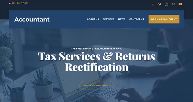 Ultra Business and Financial Site theme