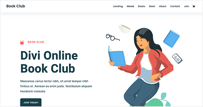 Divi country club theme for WordPress