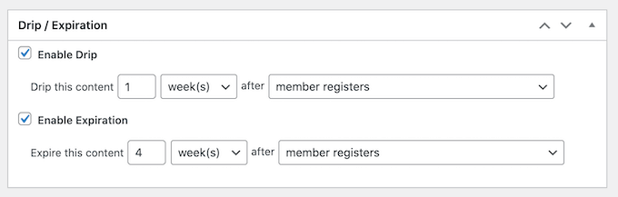 Setting content to expire