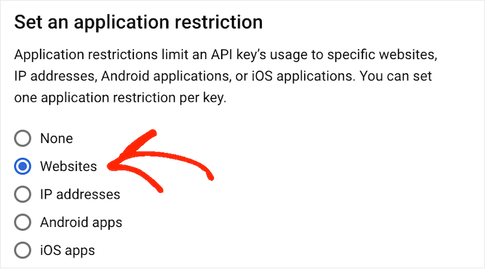 Restricting a YouTube API key