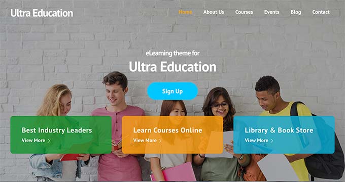 Ultra university website theme