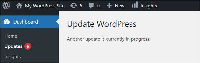 Another update error in progress
