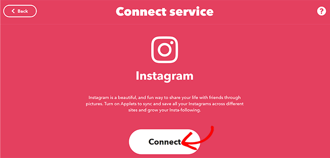 Connect Instagram with IFTTT