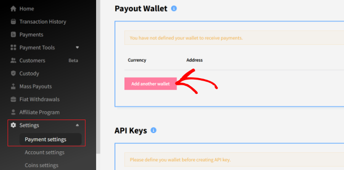 WebHostingExhibit add-another-wallet-1 How to Easily Accept Bitcoin Payments in WordPress (Step by Step)  