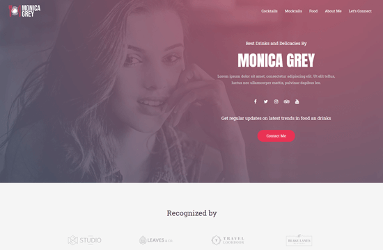 Astra Food and Drinks Blog template