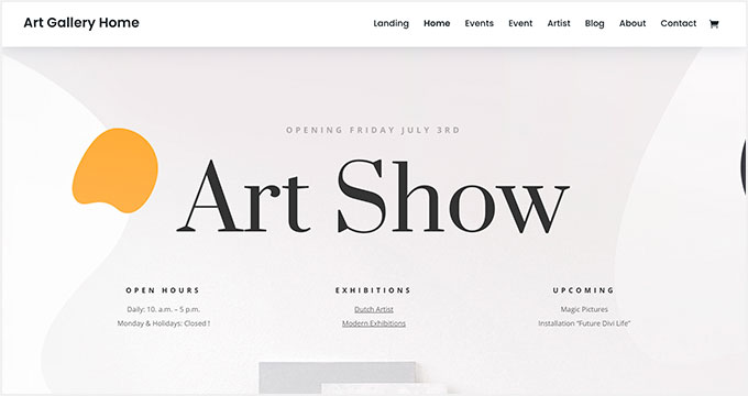 Divi art theme