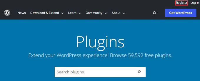Register for a WordPress.org account