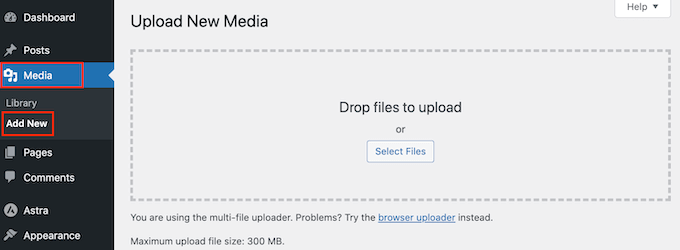 Bulk upload WordPress media files