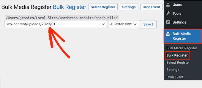 The Bulk Media Register WordPress plugin