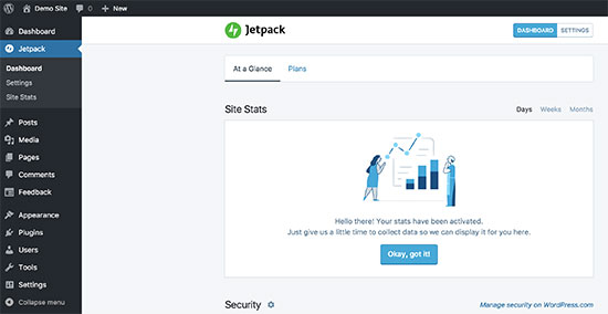 Jetpackwpdashboard