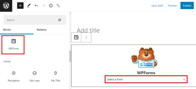 WebHostingExhibit add-a-wpforms-block-in-wordpress How to Connect Salesforce to Your WordPress Forms  