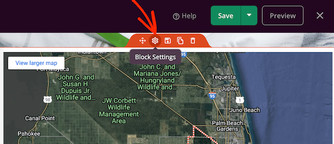 Customizing the SeedProd Google Map block