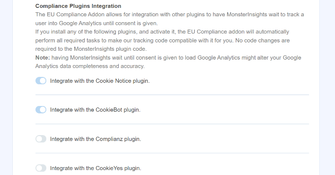 Compliance plugin integration