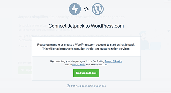 将 JetPack 连接到 WordPress.com