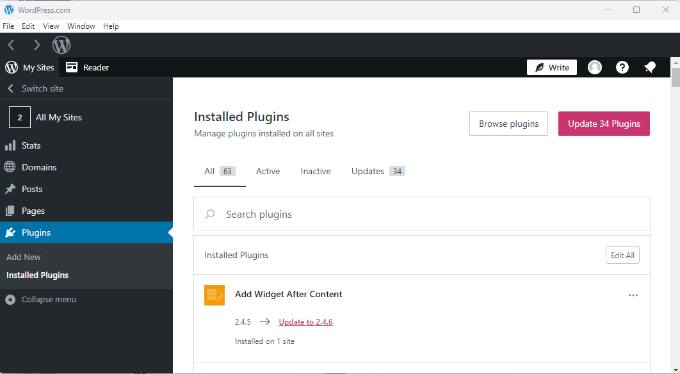 Manage plugins from desktop app