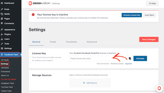 WebHostingExhibit smashballoon-adding-license How to Embed a Facebook Video in WordPress  