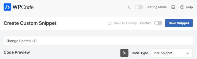 Naming the cuseom code snippet in WPCode
