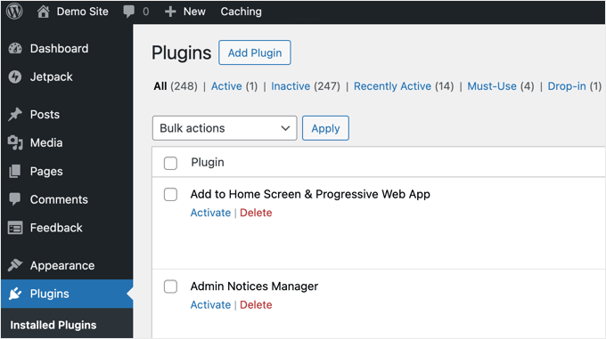 Manage plugins Managing Plugins in the WordPress Desktop App