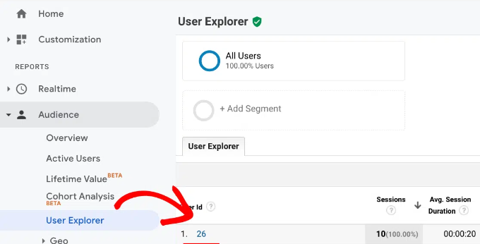 WebHostingExhibit ua-user-explorer-user-id How to Enable Customer Tracking in WooCommerce with Google Analytics  