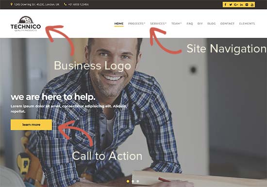 how to create a business website with wordpress