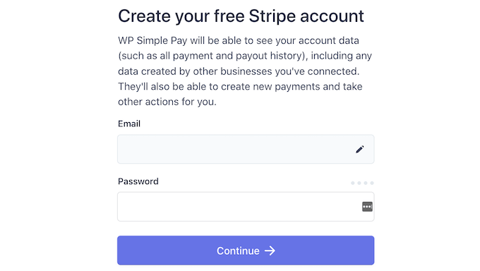 创建免费 Stripe 帐户