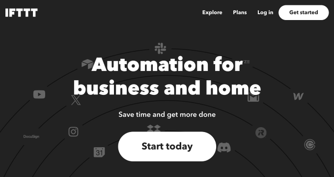 IFTTT-Startseite