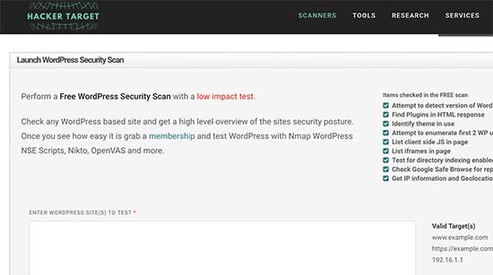 WordPress Security Scan