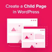 How to create a child page in WordPress