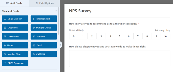 编辑您的 NPS 调查